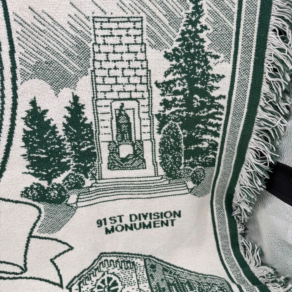 Fort Lewis Washington Woven Throw Blanket 48x63